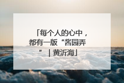 每个人的心中，都有一版“酱园弄”｜黄沂海