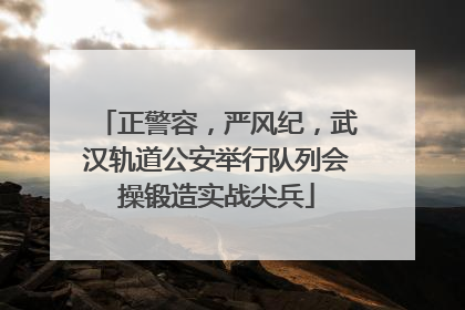 正警容，严风纪，武汉轨道公安举行队列会操锻造实战尖兵
