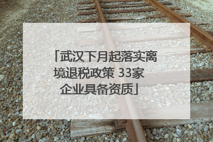武汉下月起落实离境退税政策 33家企业具备资质