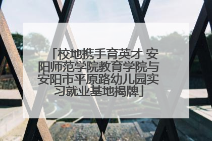 校地携手育英才 安阳师范学院教育学院与安阳市平原路幼儿园实习就业基地揭牌