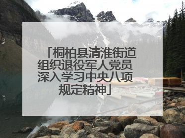 桐柏县清淮街道组织退役军人党员深入学习中央八项规定精神
