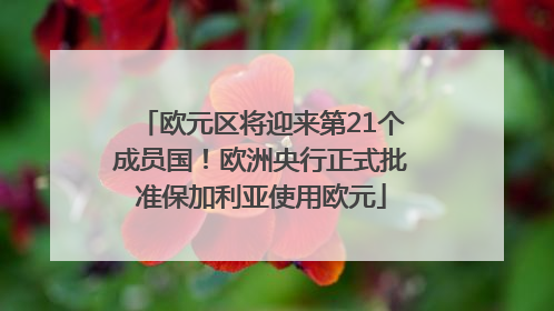 欧元区将迎来第21个成员国！欧洲央行正式批准保加利亚使用欧元