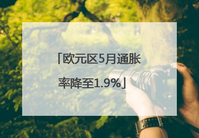 欧元区5月通胀率降至1.9%