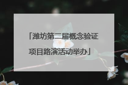 潍坊第二届概念验证项目路演活动举办