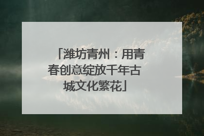 潍坊青州：用青春创意绽放千年古城文化繁花