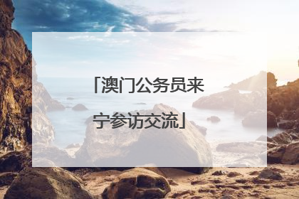 澳门公务员来宁参访交流