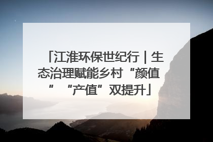 江淮环保世纪行｜生态治理赋能乡村“颜值”“产值”双提升