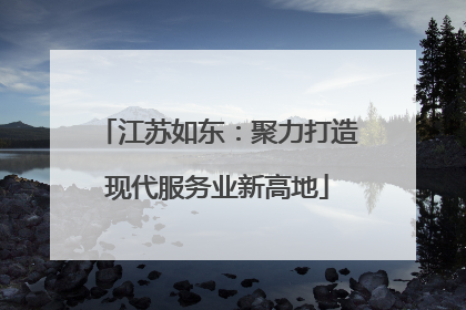 江苏如东：聚力打造现代服务业新高地