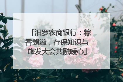 汨罗农商银行：粽香飘溢，存保知识与旅发大会共融暖心