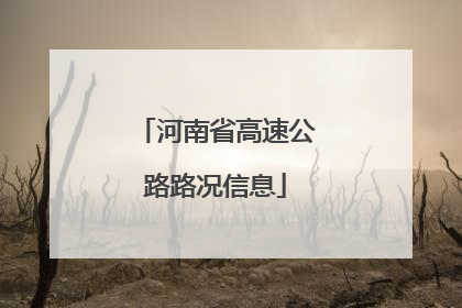 河南省高速公路路况信息