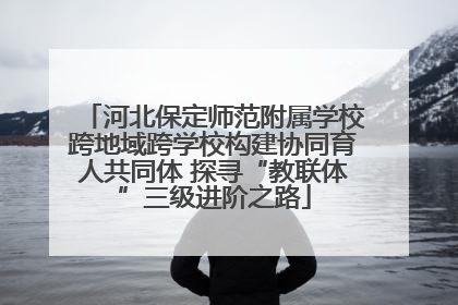 河北保定师范附属学校跨地域跨学校构建协同育人共同体 探寻“教联体”三级进阶之路