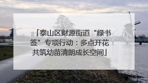 泰山区财源街道“绿书签”专项行动：多点开花共筑幼苗清朗成长空间