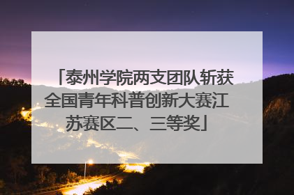 泰州学院两支团队斩获全国青年科普创新大赛江苏赛区二、三等奖