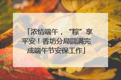 浓情端午，“粽”享平安！香坊分局圆满完成端午节安保工作