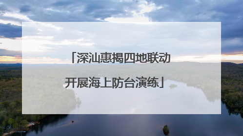 深汕惠揭四地联动开展海上防台演练