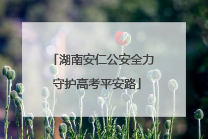 湖南安仁公安全力守护高考平安路