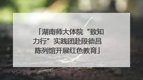 湖南师大体院“致知力行”实践团赴段德昌陈列馆开展红色教育