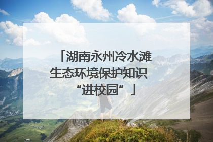 湖南永州冷水滩生态环境保护知识“进校园”