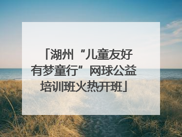 湖州“儿童友好 有梦童行”网球公益培训班火热开班