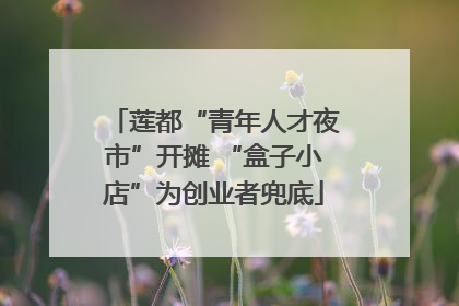 莲都“青年人才夜市”开摊 “盒子小店”为创业者兜底