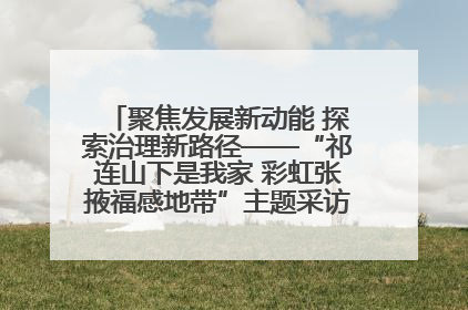 聚焦发展新动能 探索治理新路径——“祁连山下是我家 彩虹张掖福感地带”主题采访活动走进山丹