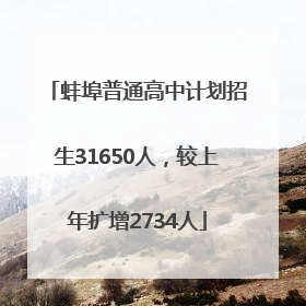 蚌埠普通高中计划招生31650人，较上年扩增2734人