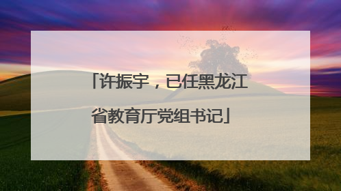 许振宇，已任黑龙江省教育厅党组书记