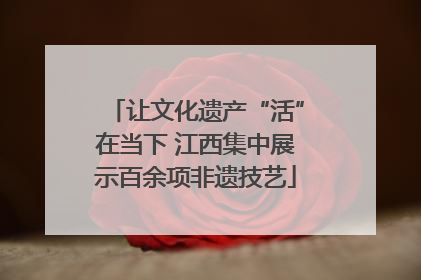 让文化遗产“活”在当下 江西集中展示百余项非遗技艺