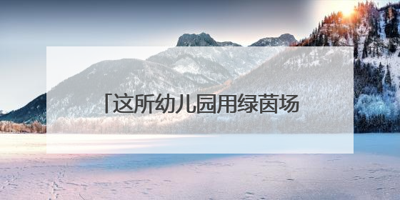 这所幼儿园用绿茵场“破题”幼小衔接