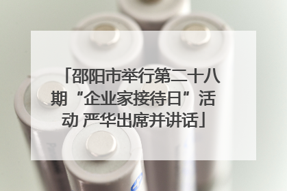邵阳市举行第二十八期“企业家接待日”活动 严华出席并讲话