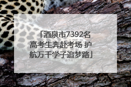 酒泉市7392名高考生奔赴考场 护航万千学子追梦路