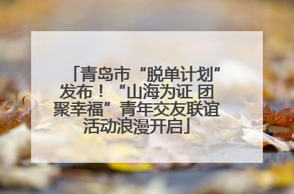青岛市“脱单计划”发布！“山海为证 团聚幸福”青年交友联谊活动浪漫开启