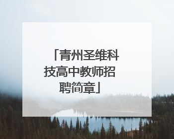 青州圣维科技高中教师招聘简章