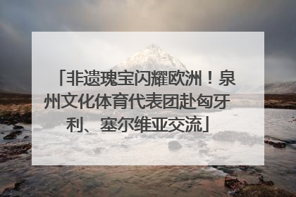 非遗瑰宝闪耀欧洲！泉州文化体育代表团赴匈牙利、塞尔维亚交流