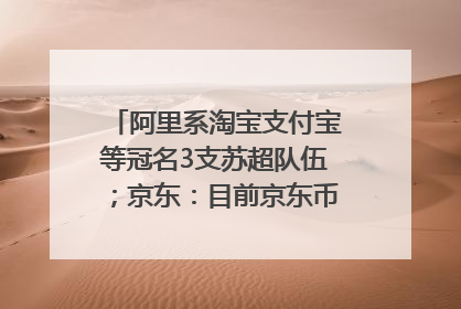 阿里系淘宝支付宝等冠名3支苏超队伍；京东：目前京东币链科技并没有开始发行稳定币｜早资道