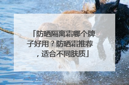 防晒隔离霜哪个牌子好用？防晒霜推荐，适合不同肤质
