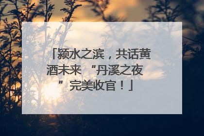 颍水之滨，共话黄酒未来 “丹溪之夜”完美收官！