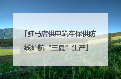 驻马店供电筑牢保供防线护航“三夏”生产