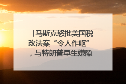 马斯克怒批美国税改法案“令人作呕”，与特朗普早生嫌隙？｜国际识局