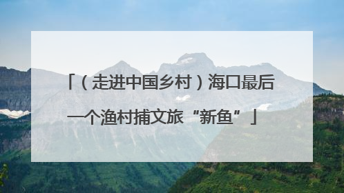（走进中国乡村）海口最后一个渔村捕文旅“新鱼”
