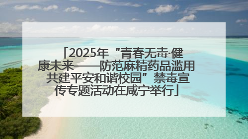 2025年“青春无毒·健康未来——防范麻精药品滥用 共建平安和谐校园”禁毒宣传专题活动在咸宁举行