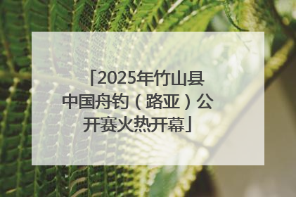 2025年竹山县中国舟钓（路亚）公开赛火热开幕