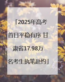 2025年高考首日平稳有序 甘肃省17.98万名考生执笔赴约