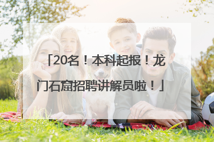 20名！本科起报！龙门石窟招聘讲解员啦！