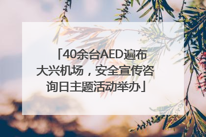 40余台AED遍布大兴机场，安全宣传咨询日主题活动举办