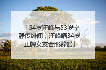 54岁汪峰与53岁宁静传绯闻，汪峰晒34岁正牌女友合照辟谣