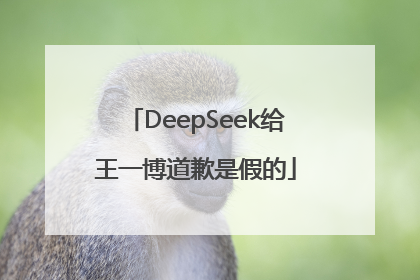 DeepSeek给王一博道歉是假的