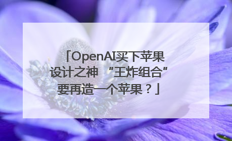 OpenAI买下苹果设计之神 “王炸组合”要再造一个苹果？