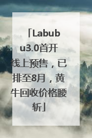 Labubu3.0首开线上预售，已排至8月，黄牛回收价格腰斩